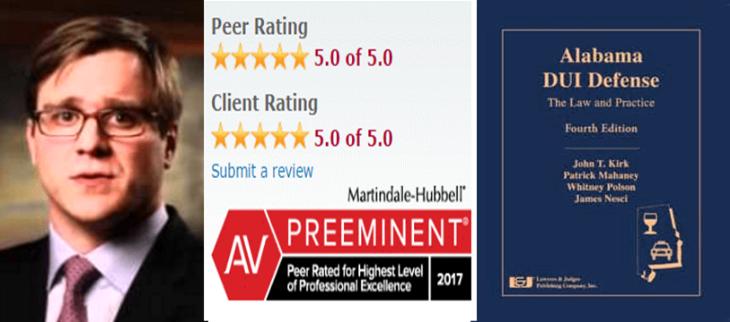 Hoover AL DUI Lawyer Whitney Polson is rated AV Preeminent by Martindale-Hubbell, one of the country's oldest lawyer rating companies. A very small percentage of DUI lawyers are rated this high.